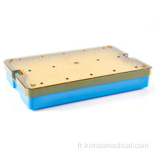 Boîte de stérilisation d&#39;instrument de précision médicale en plastique PC